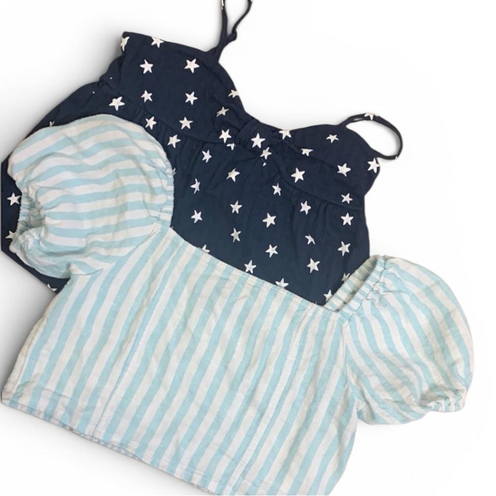Old Navy Girls Crop Top Bundle Stars & Stripes Size Large 10-12